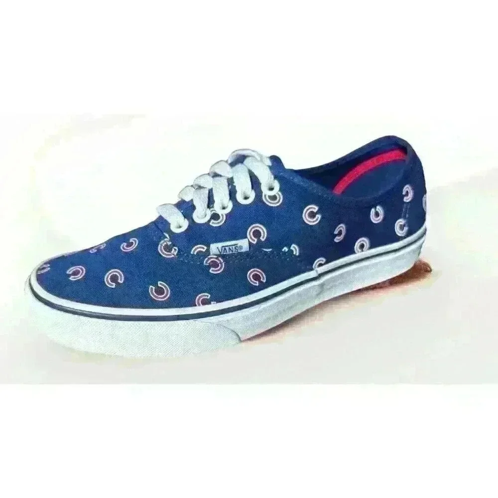 VANS MLB CHICAGO CUBS Men's Shoes Size 8 Blue BASEBALL Women’s Size 9.5